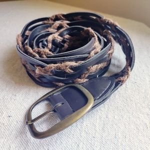 Dark Brown Woven Belt 40"